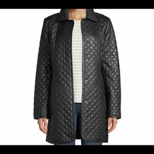 Neiman Marcus leather quilted jacket/coat